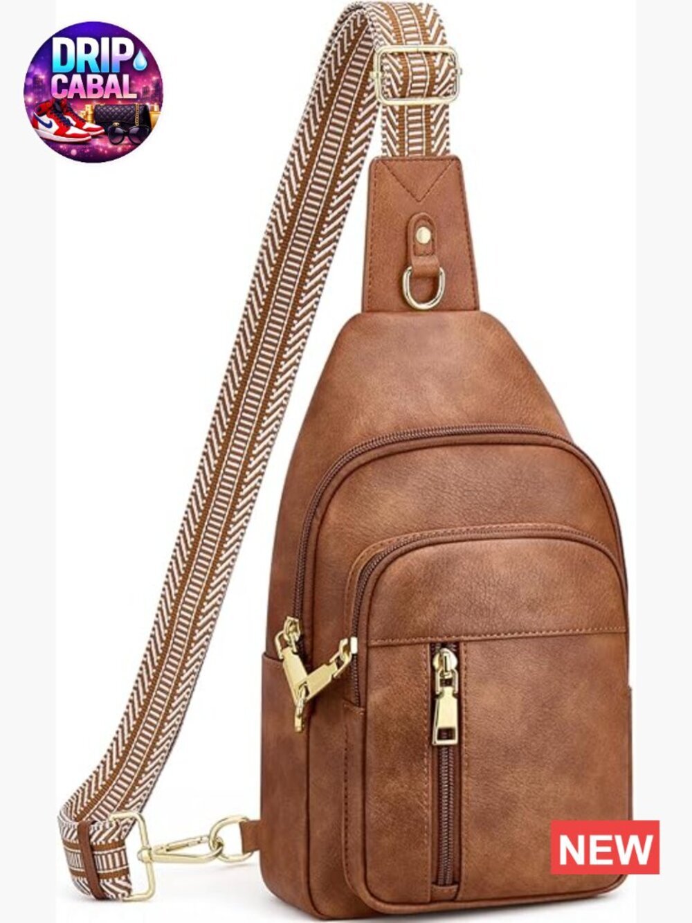 Anti Theft Crossbody Sling Bag with RFID Blocking Faux Leather Travel Purse